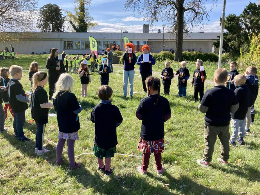 Sikke en skøn dag i maj, da et hav af børn var til sprogfitness ved Rønne Bibliotek